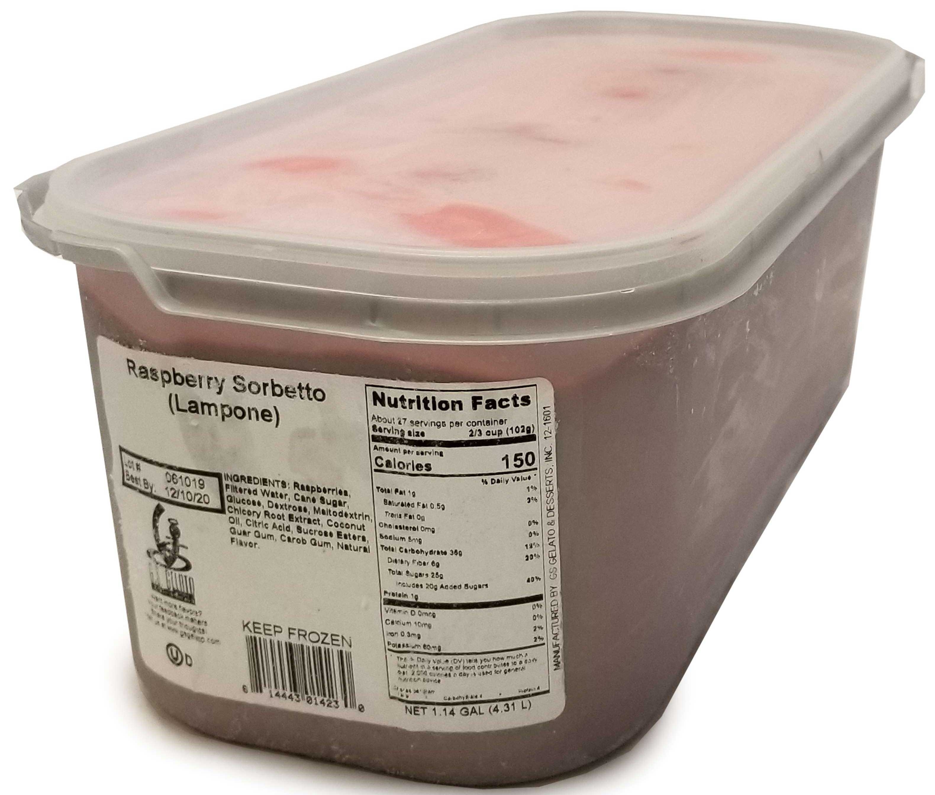 GS Gelato Raspberry Sorbetto, 4.31 Liter