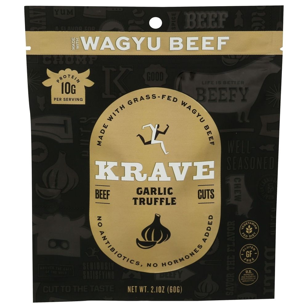 Krave Garlic Truffle Wagyu Beef Jerky, 2.1 Ounce -- 8 per case