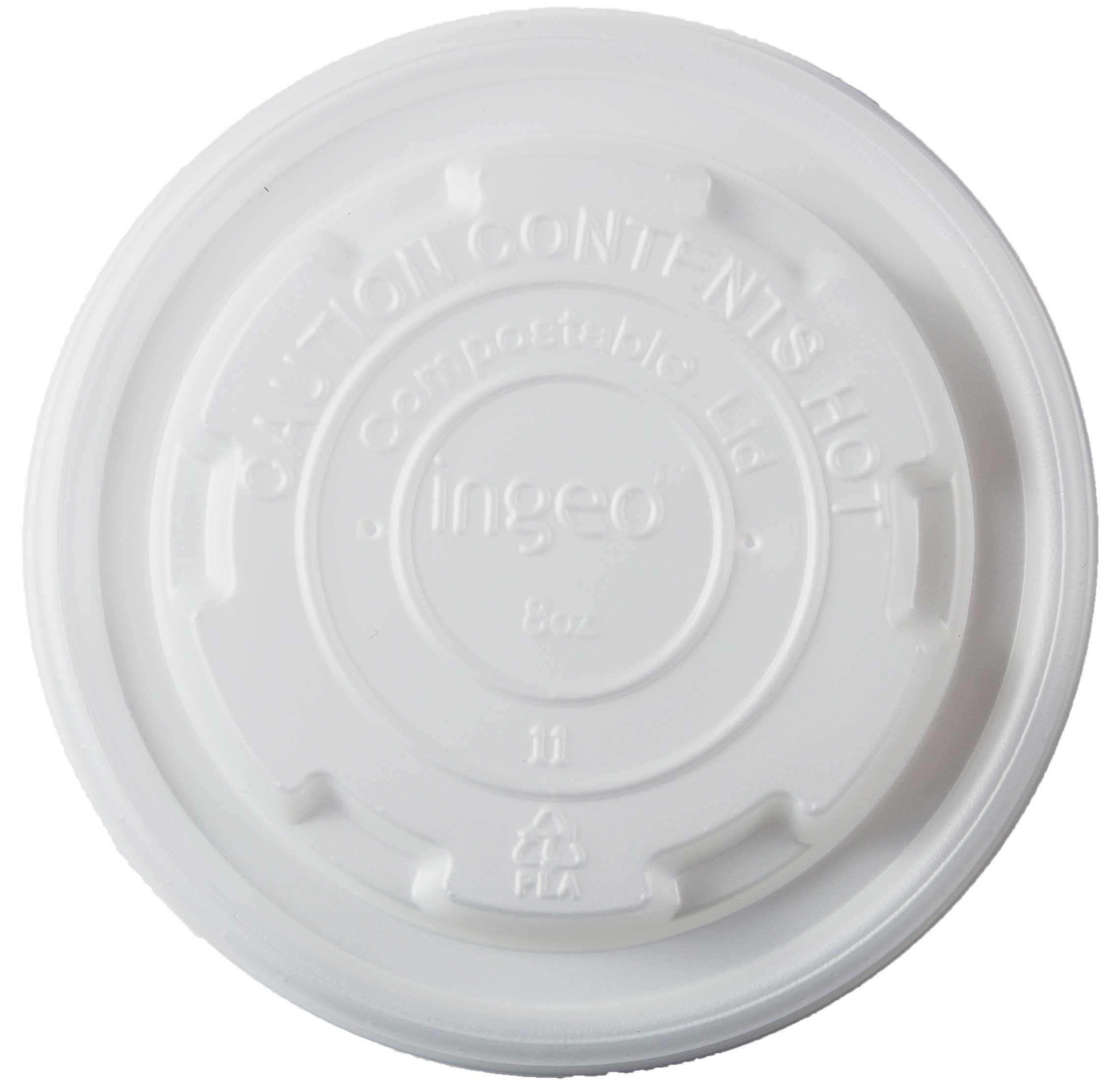 Primeware CPLA Compostable Lid for 8 Ounce Food Container -- 1000 per case.