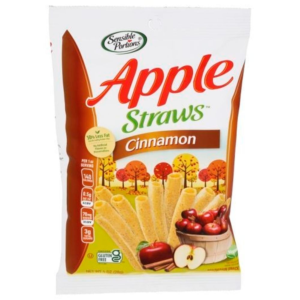 Sensible Portions Cinnamon Apple Straws, 1 Ounce -- 24 per case