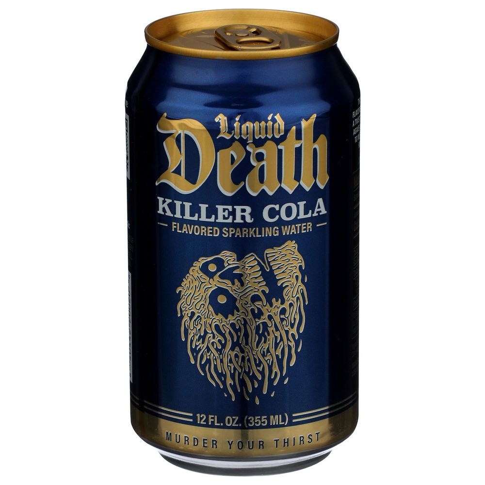Liquid Death 12 Fluid Ounce Killer Cola Flavored Sparkling Water, 6 count -- 4 per case