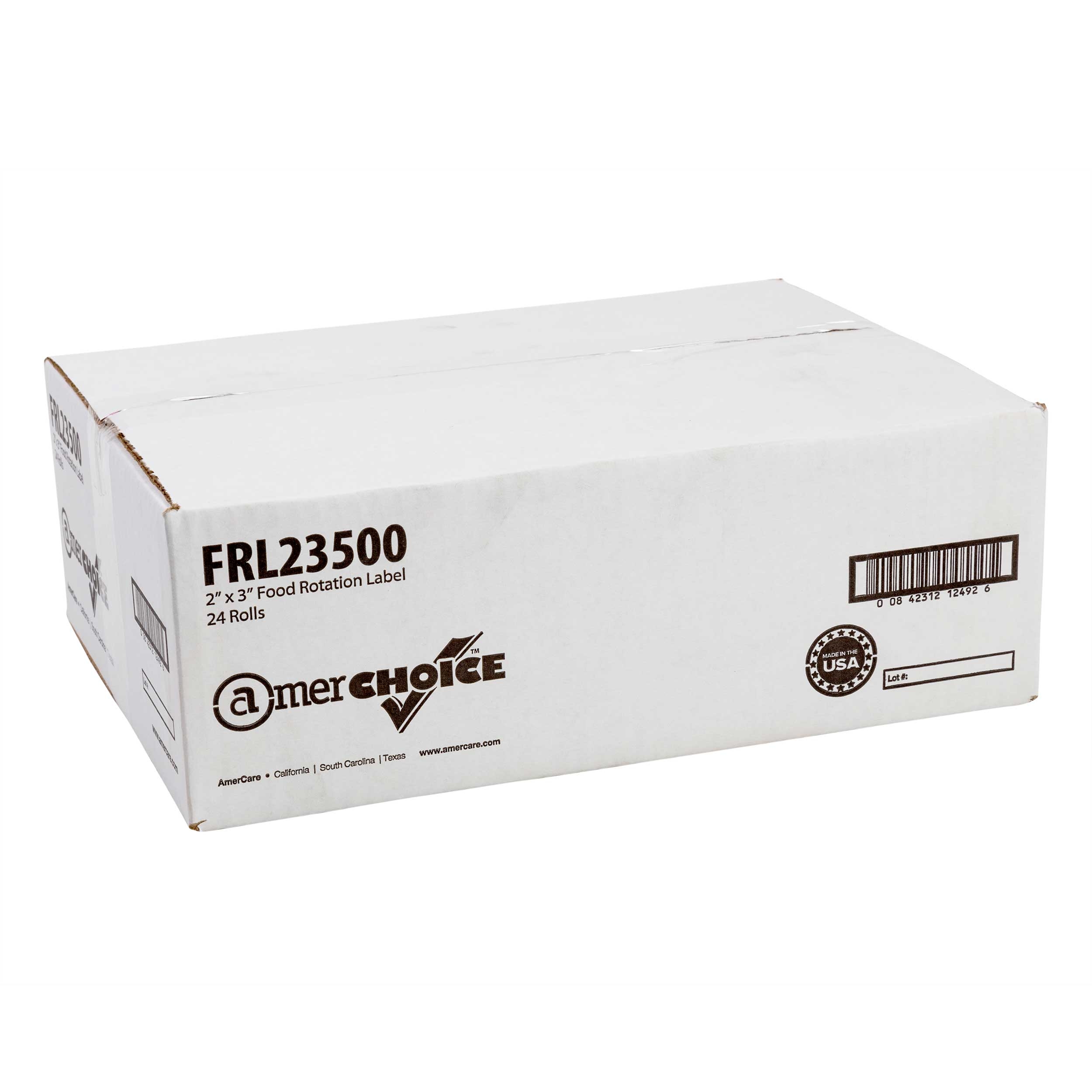 AmerCare Rotation Food Label, 500 count per roll -- 24 rolls per case.