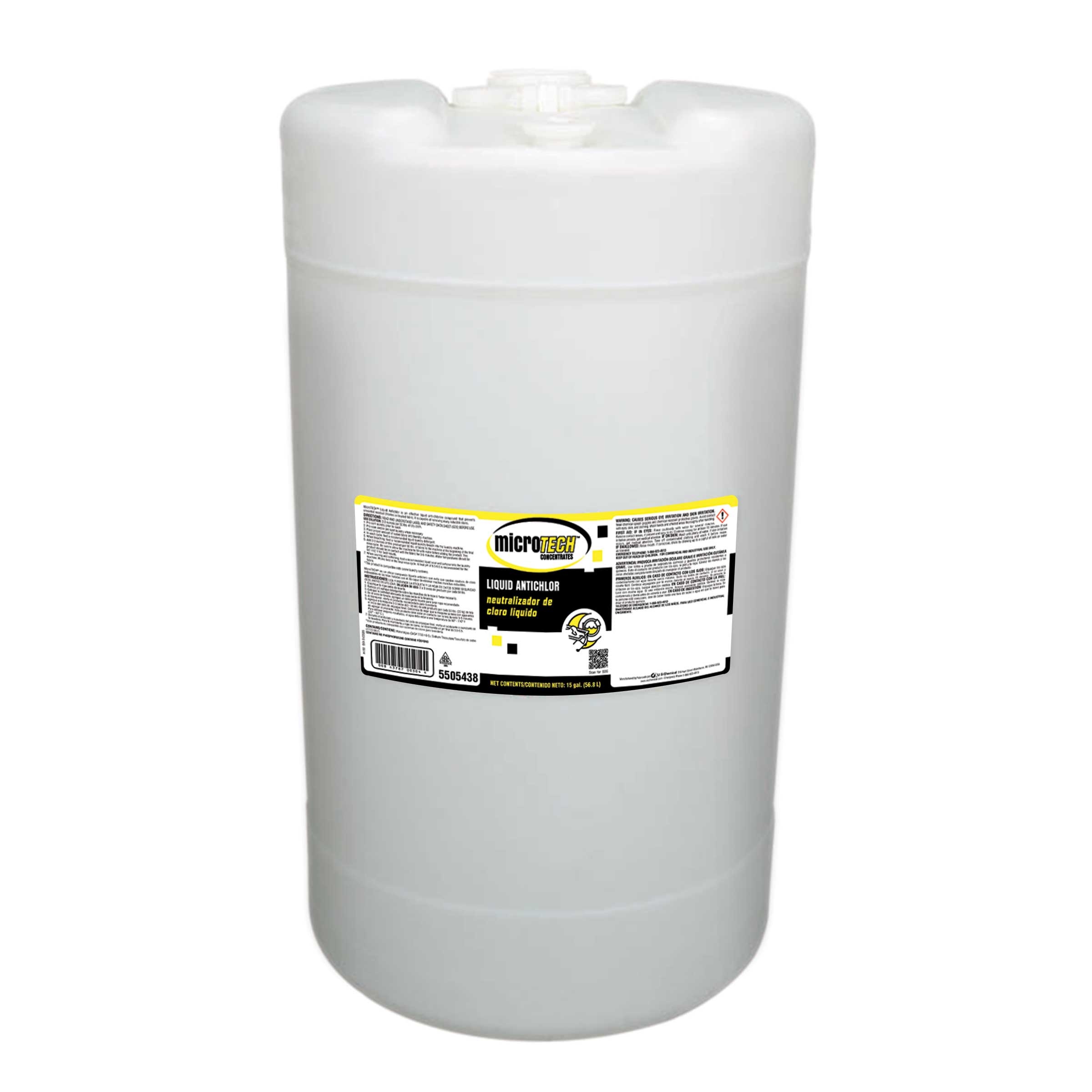 US Chemical MicroTech Liquid Antichlor, 15 Gallon.