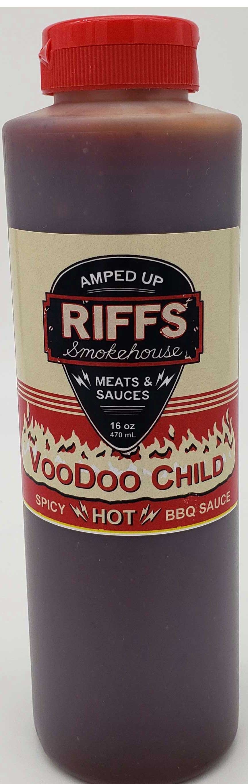 Riffs Smokehouse Voodoo Child BBQ Sauce, 16 Ounce -- 9 per case