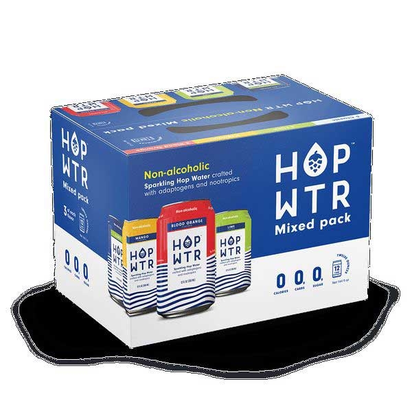 Hop Wtr Sparkling Hop Water - Variety Pack, 12 Fluid Ounce - 12 per pack -- 2 packs per case