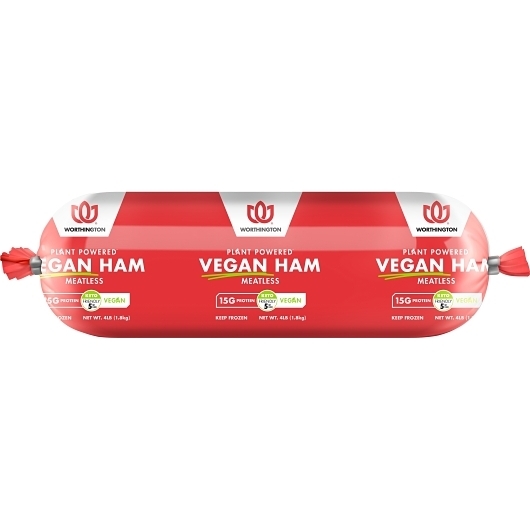 Worthington Plant Based Vegan Ham Roll, 4 Pound -- 4 per case