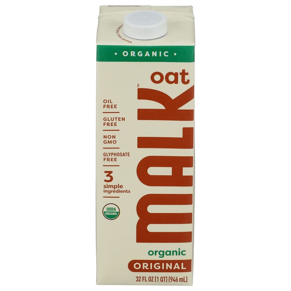 Malk Organic Original Oat Milk, 32 Fluid Ounce -- 12 per case