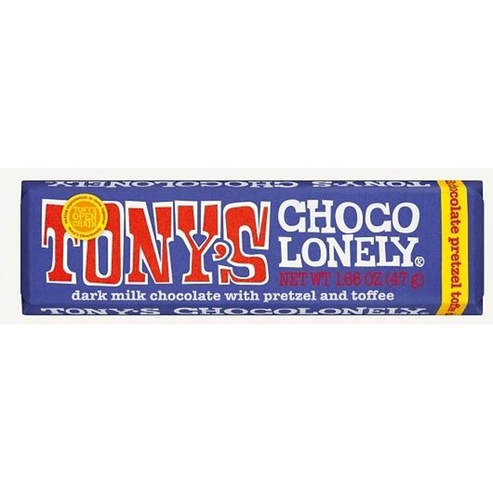 Tonys Chocolonely 42 Percent Dark Milk Chocolate with Pretzel and Toffee, 1.66 Ounce -- 20 per case