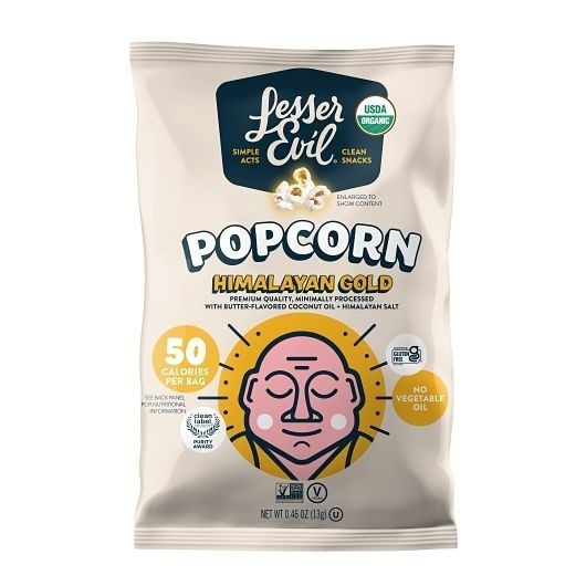 Lesserevil Organic Himalayan Gold Popcorn, 96 count
