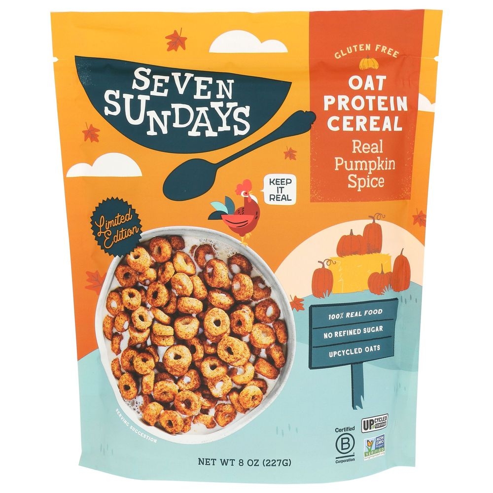 Seven Sundays Pumpkin Spice Oat Protein Cereal, 8 Ounce -- 6 per case