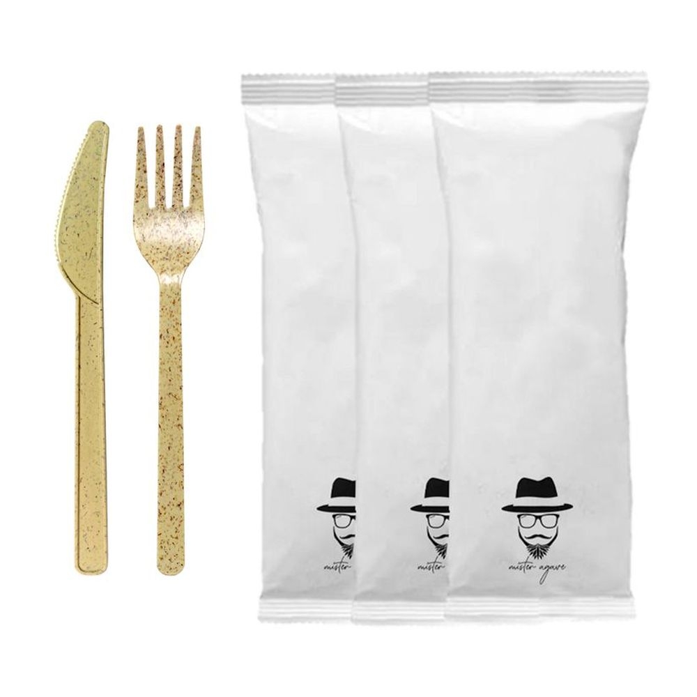 Mister Agave Natural Agave 3 Piece Cutlery Mix Pack -- 200 per case