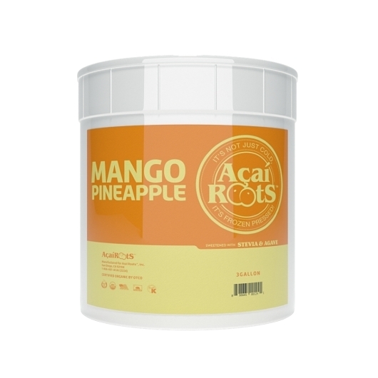 Acai Roots Premium Mango Pineapple Sorbet, 3 Gallon