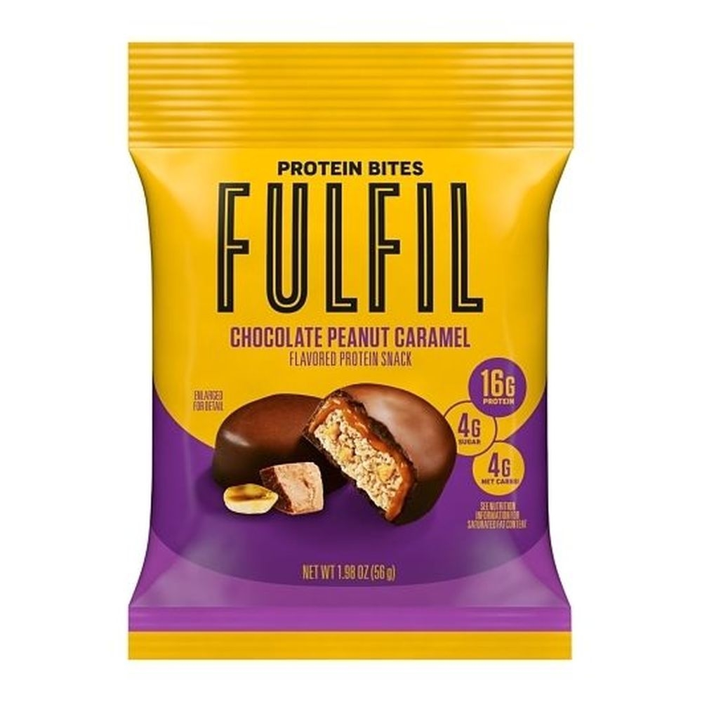 Fulfil Chocolate Peanut Caramel Flavored Protein Bites, 1.98 Ounce Pouch - 60 per case
