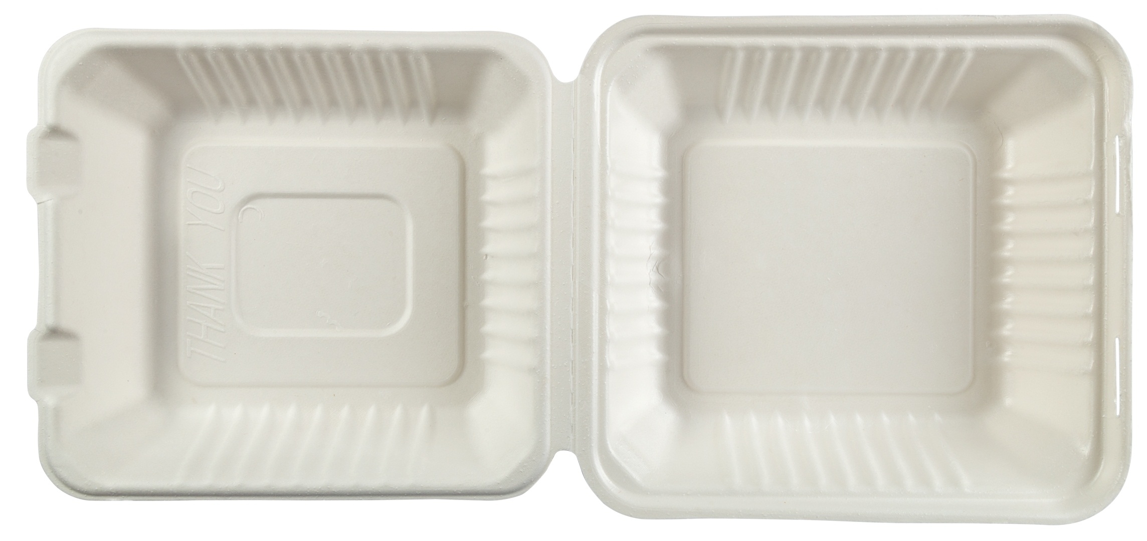 Primeware Plastic Deep Medium Lined Hinged Lid Container, 7.875 x 8 inch -- 160 per case.
