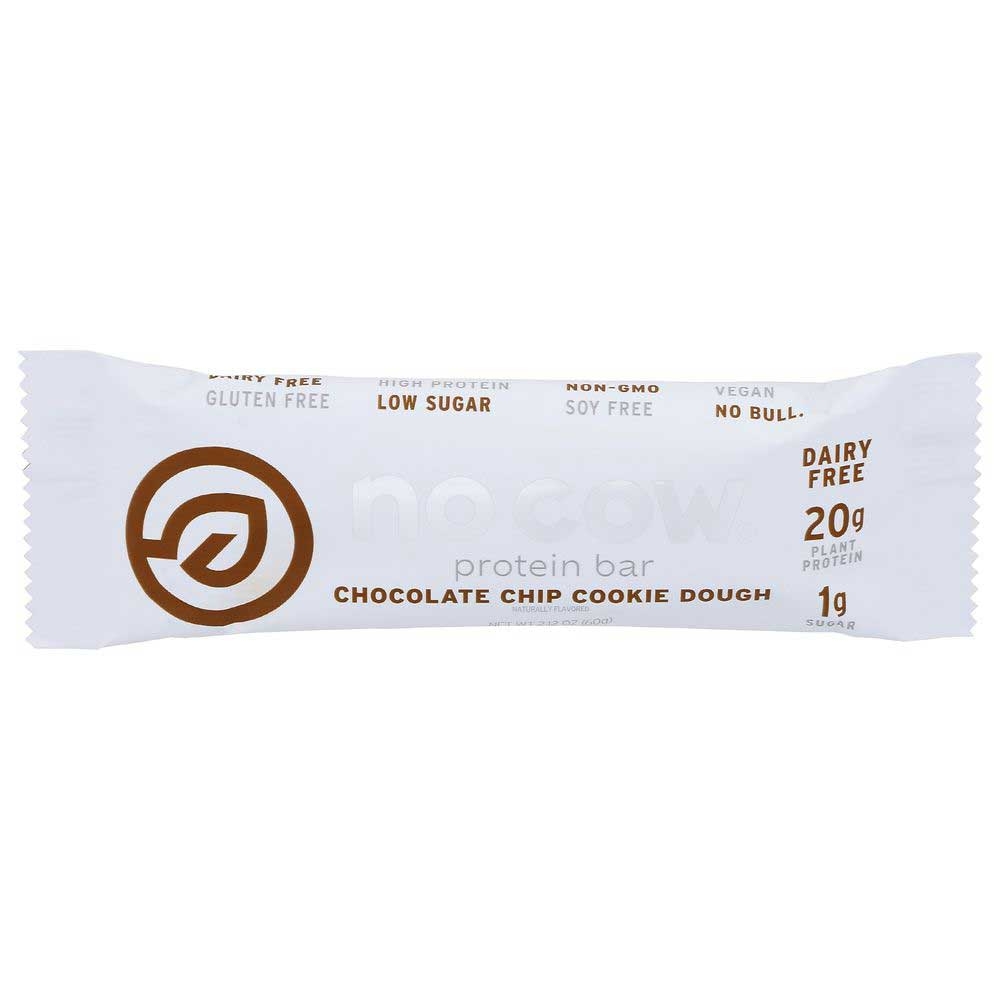 No Cow Chocolate Chip Cookie Dough Protein Bar, 2.12 Ounce -- 12 per case