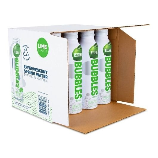 Just Bubbles Lime Flavored Spring Water, 16 Fluid Ounce -- 12 per case