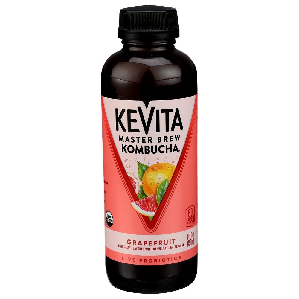 Kevita Organic Grapefruit Master Brew Kombucha, 15.2 Fluid Ounce -- 6 per case