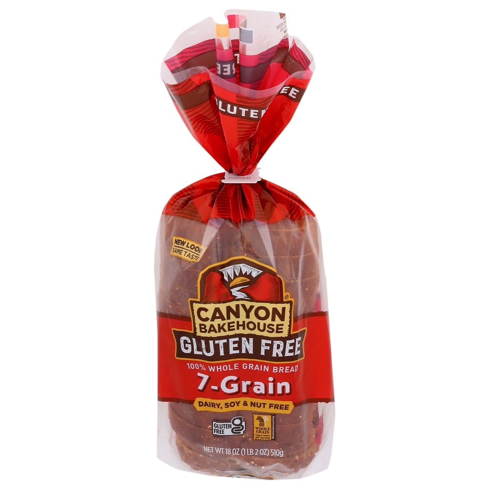 Canyon Bakehouse 100 Percent Whole Grain 7 Grain Sandwich Bread, 18 Ounce Bag -- 6 per case
