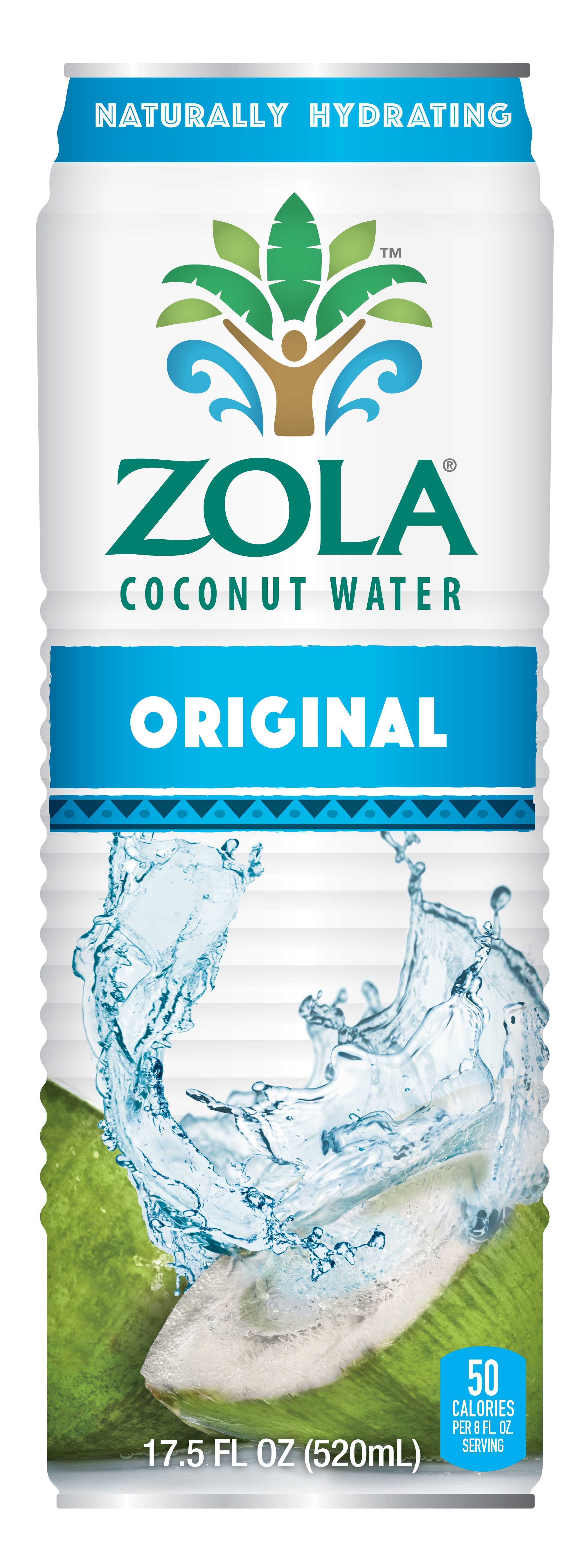 Zola Fruits of the World Original Coconut Water, 17.5 Fluid Ounce -- 12 per case.