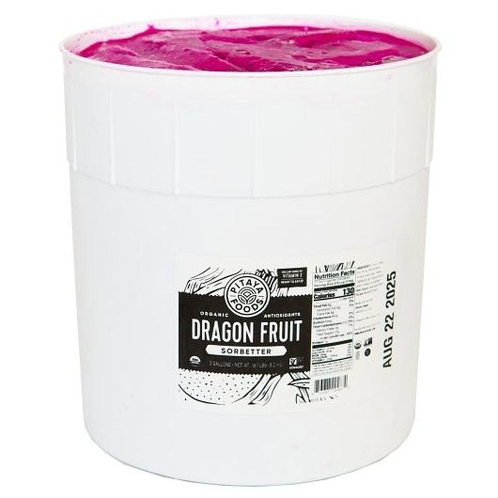 Pitaya Foods Organic Dragon Fruit Sorbet, 20 Pound