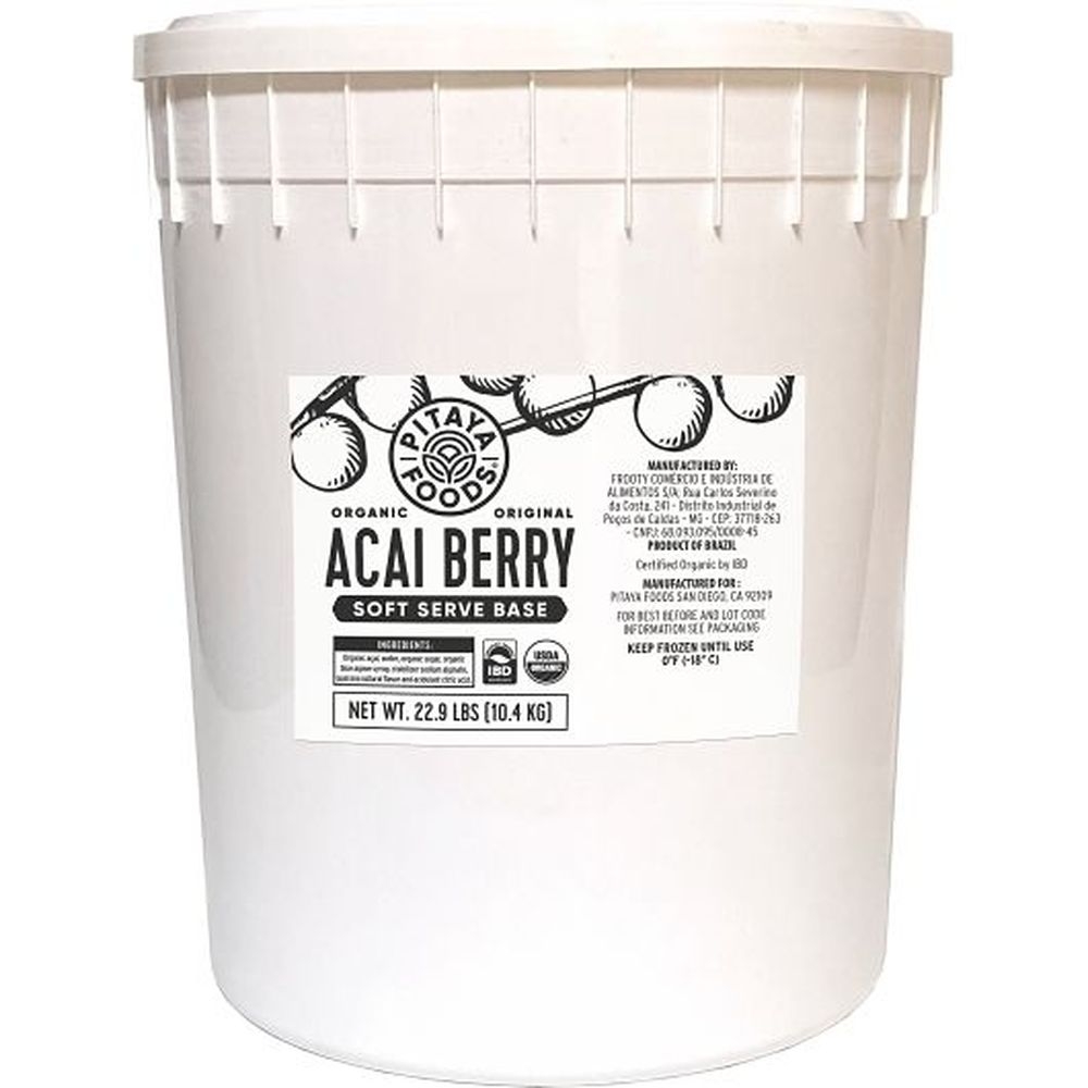 Pitaya Foods Organic Acai Berry Soft Serve Base, 22.9 Pound