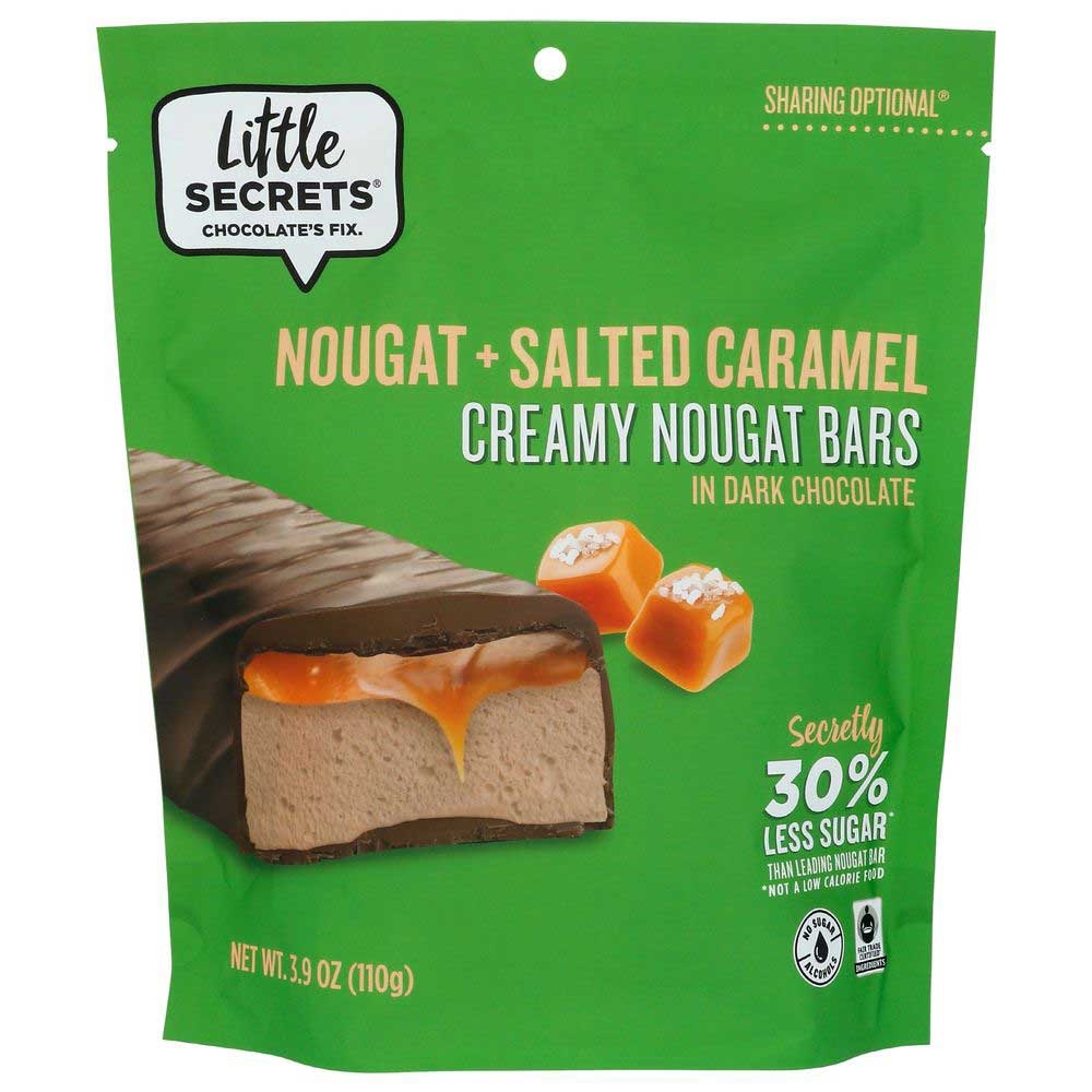 Little Secrets Dark Chocolate Salted Caramel Nougat Bar, 3.9 Ounce -- 6 per case