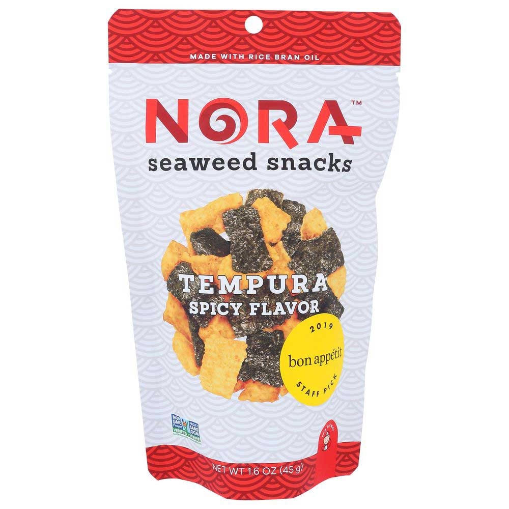 Nora Spicy Flavor Tempura Seaweed Snacks, 1.6 Ounce -- 12 per case