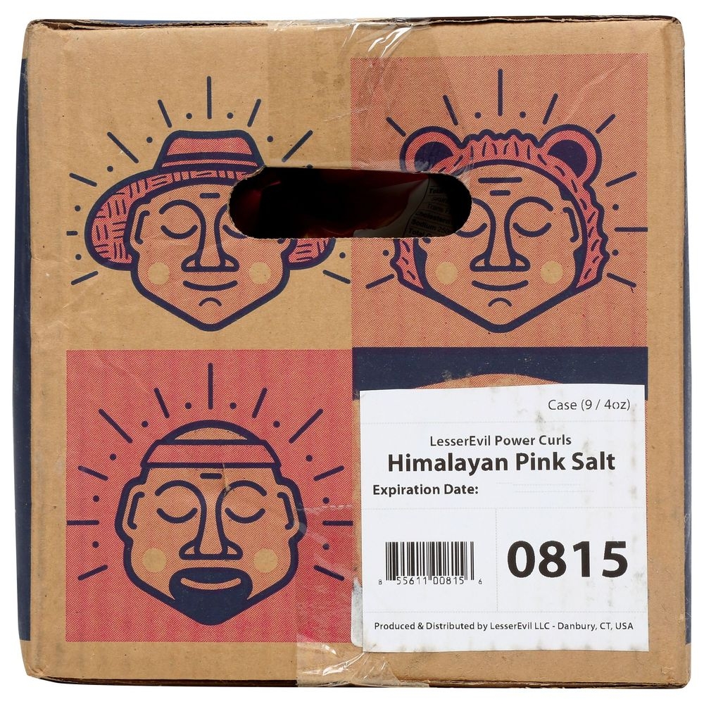 LesserEvil Organic Himalayan Pink Salt Power Curls, 4 Ounce -- 9 per case