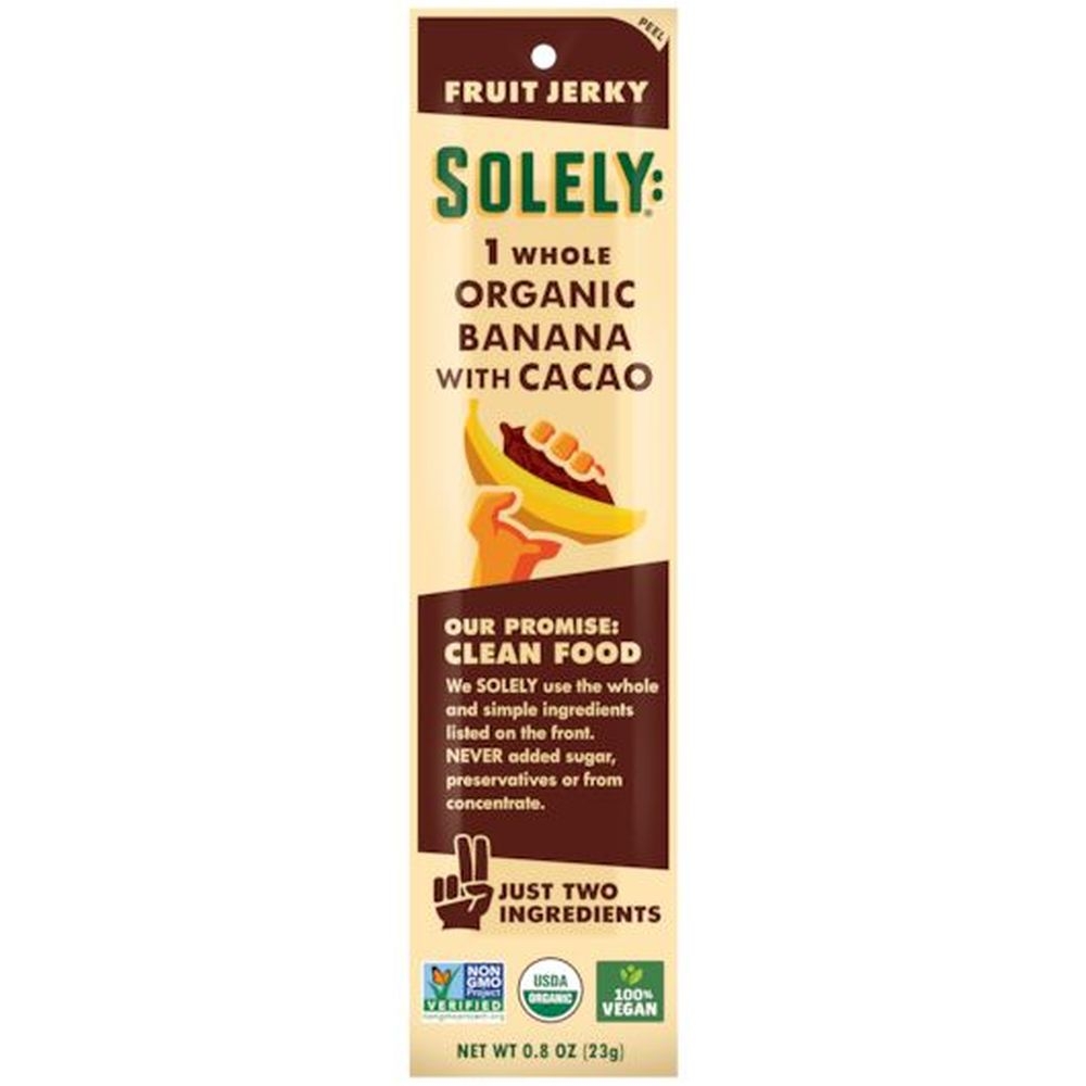 Solely Banana Cacao Fruit Jerky, 0.8 Ounce - 12 per pack -- 6 packs per case