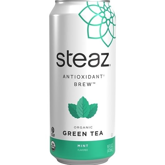 Steaz Organic Mint Iced Tea, 16 Fluid Ounce -- 12 per case