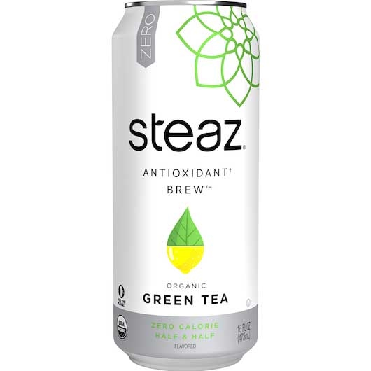 Steaz Zero Calorie Half and Half Iced Green Tea, 16 Ounce -- 12 per case.
