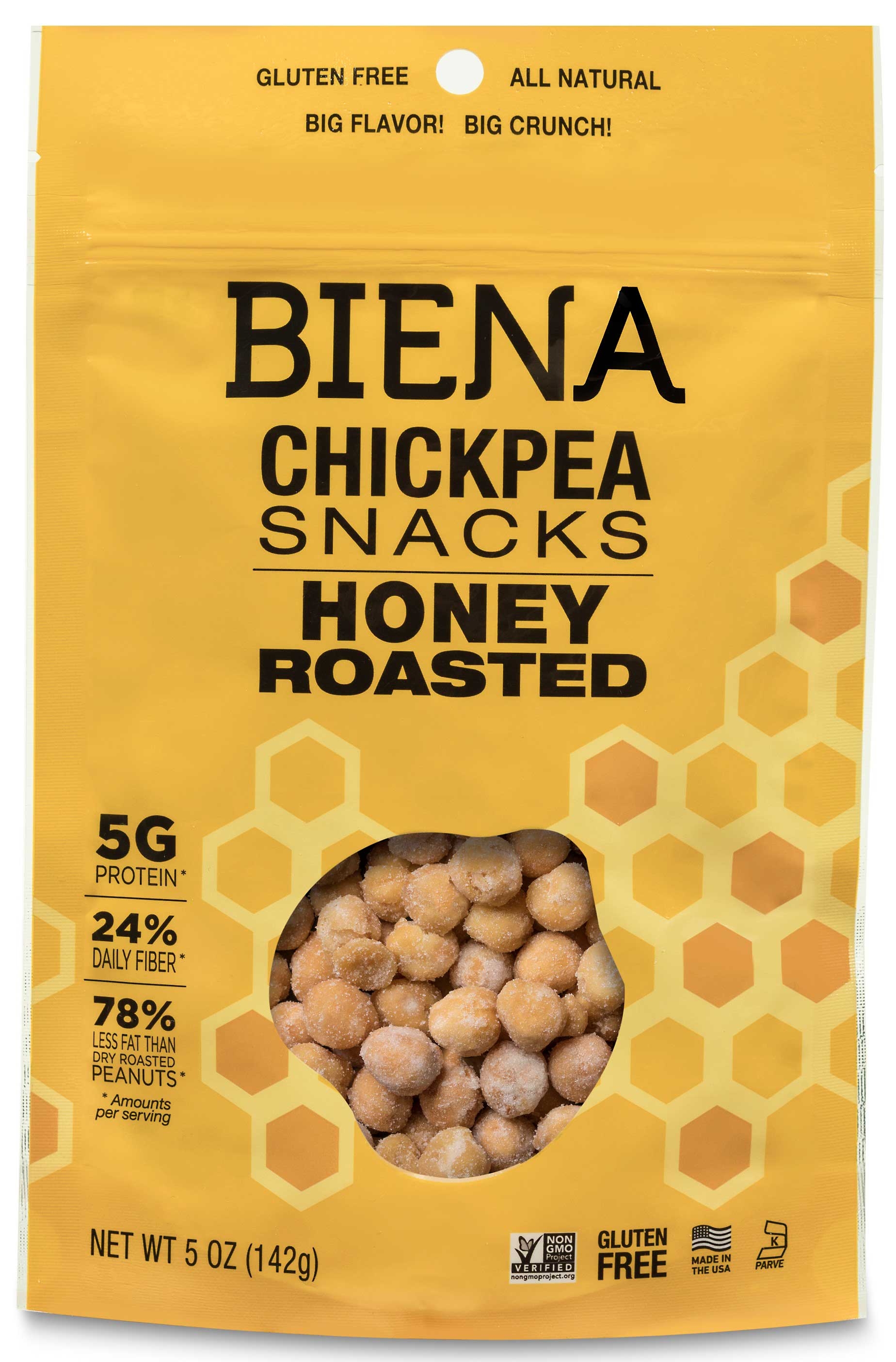 Biena 3 Flavors Roasted Chickpea Snacks - Display Shipper -- 48 per case
