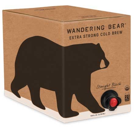 Wandering Bear Extra Strong Black Cold Brew Coffee, 18 Pound -- 2 per case