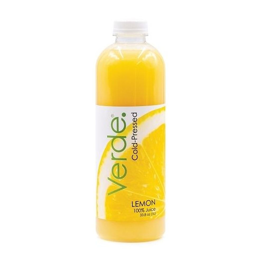 Verde 100 Percent Cold Pressed Freshly Squeezed Lemon Juice, 33.8 Ounce -- 6 per case