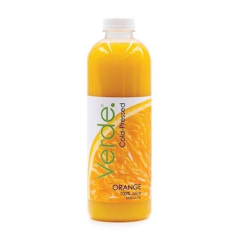 Verde 100 Percent Cold-Pressed Orange Juice, 33.8 Ounce -- 6 per case