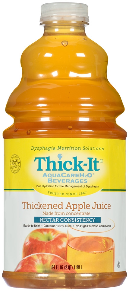 Thick It AquaCare H2O Thickened Apple Juice Beverage, 0.5 Gallon -- 4 per case.