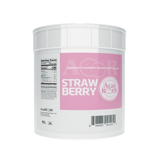 Acai Roots Premium Strawberry Sorbet, 3 Gallon