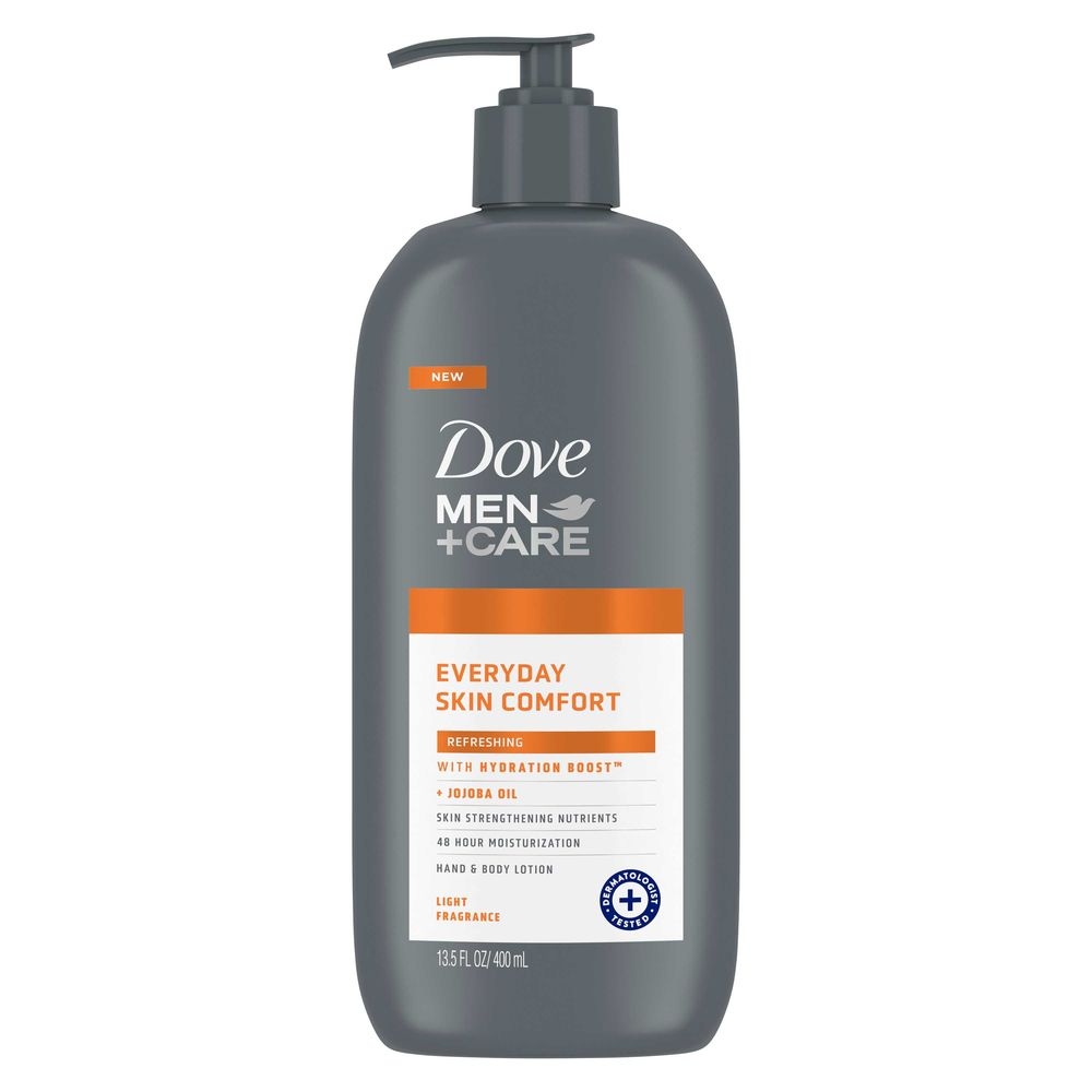 Dove Men Plus Care Everyday Skin Comfort Refreshing Hand and Body Lotion, 13.5 Ounce -- 4 per case