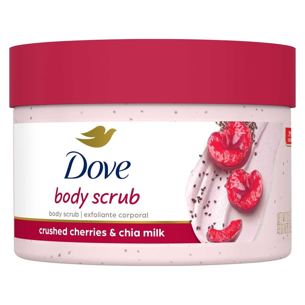 Dove Crushed Cherries and Chia Milk Exfoliating Body Scrub, 10.5 Ounce -- 12 per case