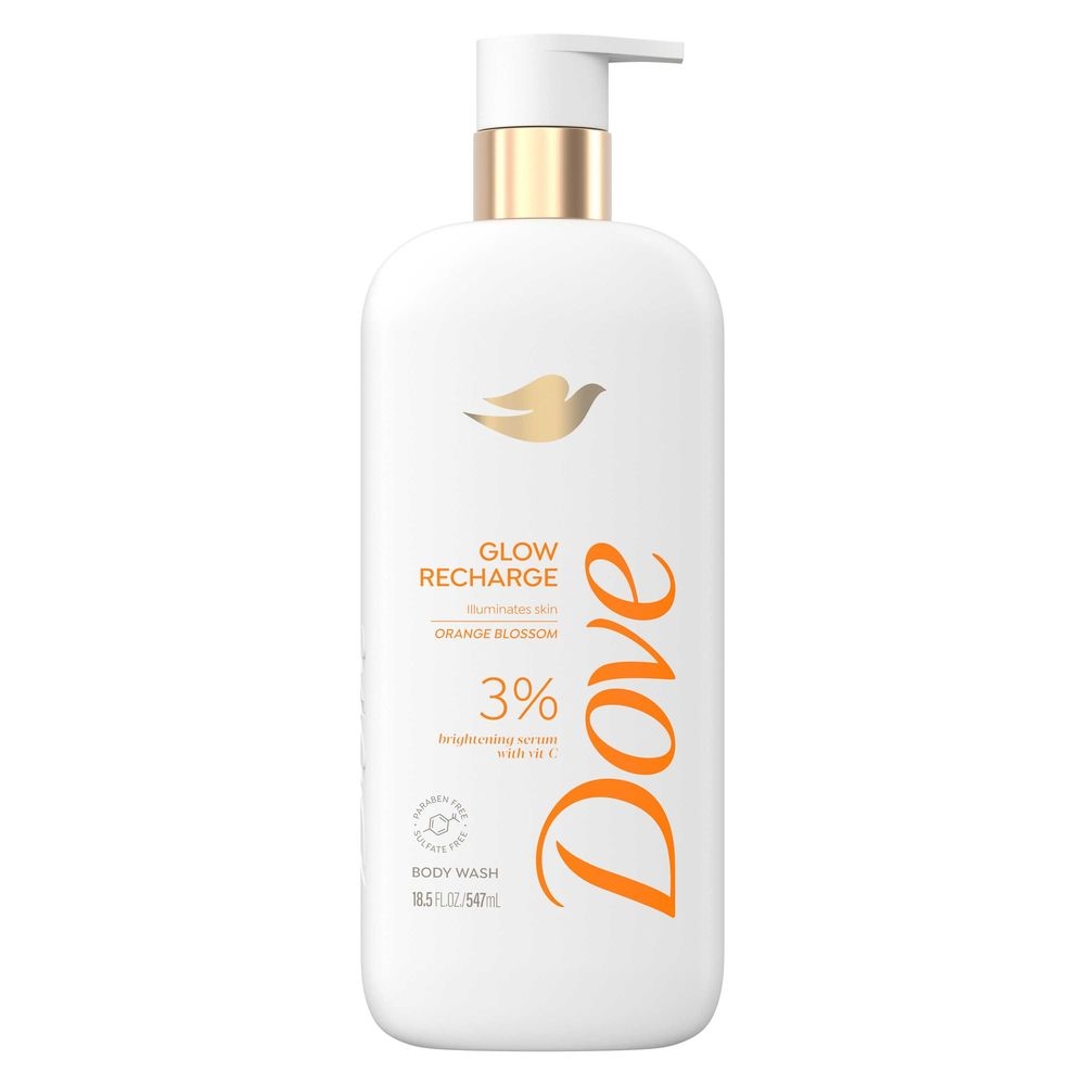 Dove Glow Recharge Exfoliating Body Wash, 18.5 Ounce -- 4 per case
