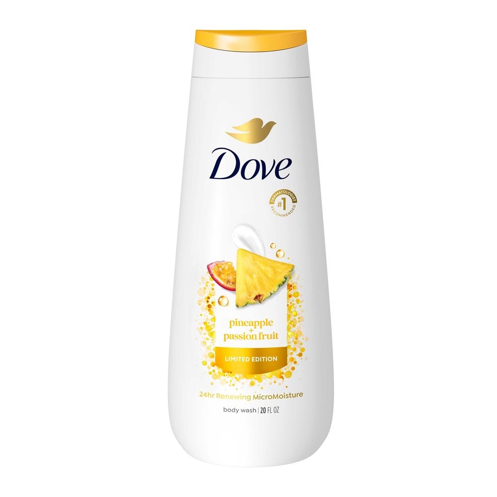 Dove Pineapple and Passionfruit Body Wash, 20 Ounce -- 4 per case