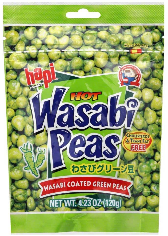 Hapi Snacks Wasabi Coated Green Peas, 4.23 Ounce -- 12 per case