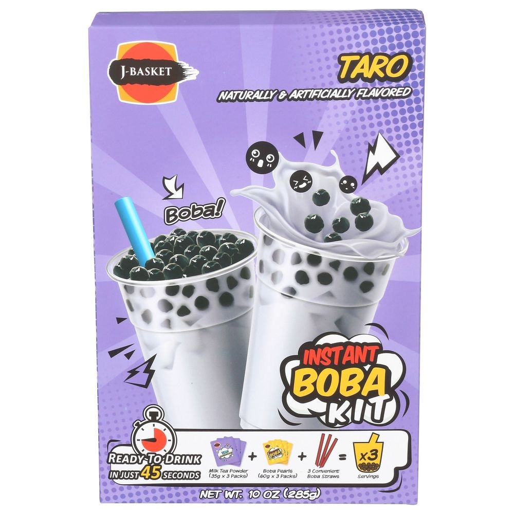 J-Basket Taro Tea Instant Boba Kit, 10 Ounce -- 6 per case