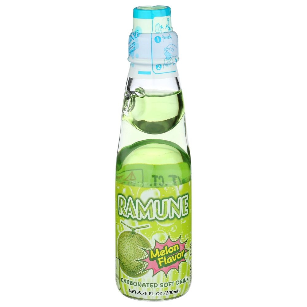 Jfc Melon Flavor Ramune Soda, 6.76 Fluid Ounce -- 12 per case