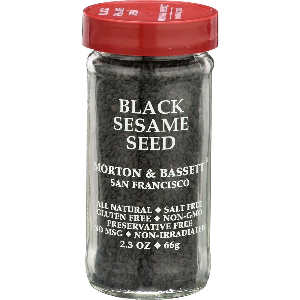 Morton and Bassett Black Sesame Seeds, 2.3 Ounce -- 3 per case