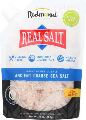 Redmond Real Salt Ancient Coarse Sea Salt Grinder, 16 Ounce -- 6 per case