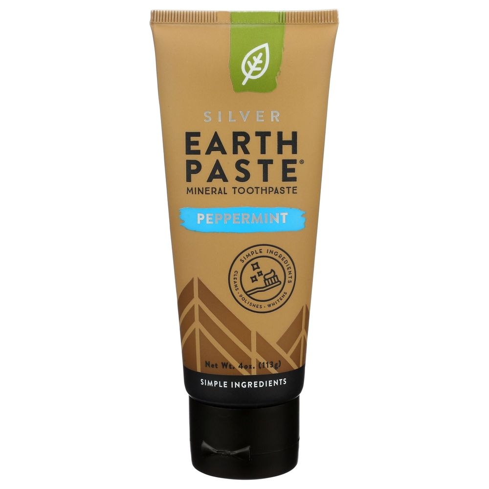 Redmond Earthpaste Natural Peppermint Non Fluoride Toothpaste, 4 Ounce