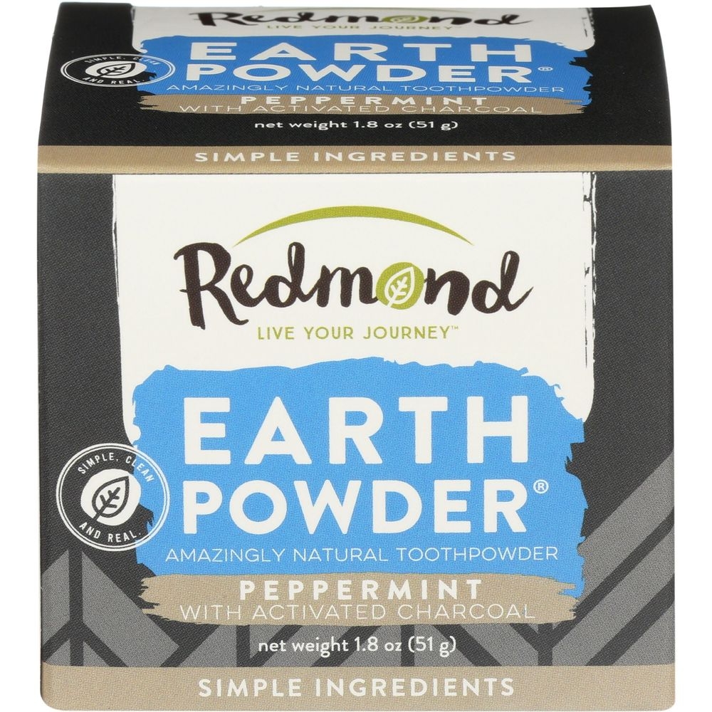 Redmond Earth Powder Peppermint All Natural Tooth Powder, 1.8 Ounce