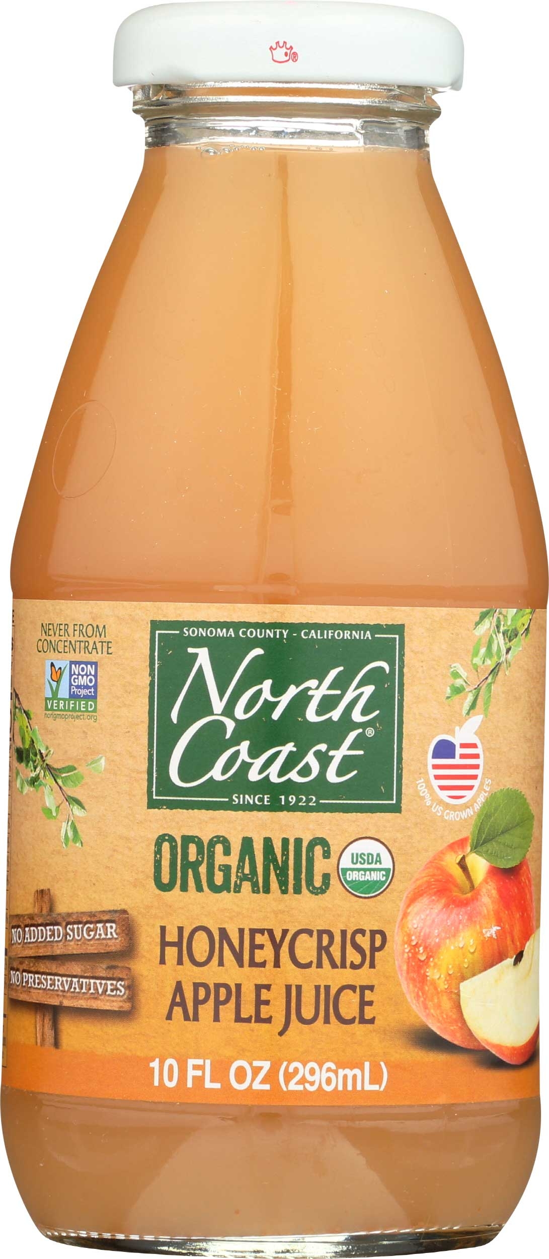 North Coast Organic Honeycrisp Apple Juice, 10 Fluid Ounce -- 24 per case