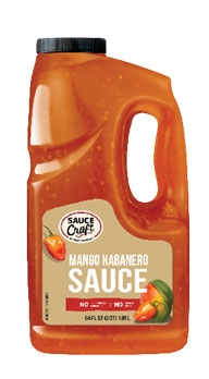 Sauce Craft Mango Habanero Sauce Jug With Handle, 0.5 Gallon -- 4 per case